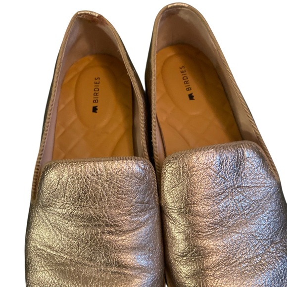 Birdies Size 8.5 Swift Gold Leather Upper Slip-On Loafers - Picture 5 of 12